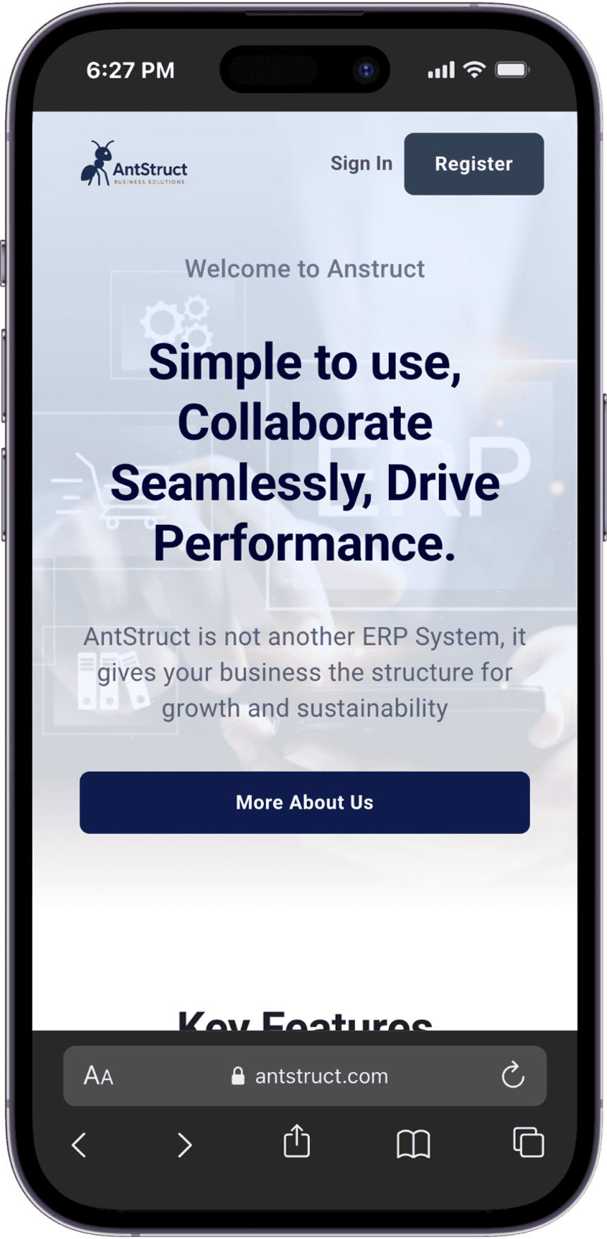 Antstruct mobile responsive